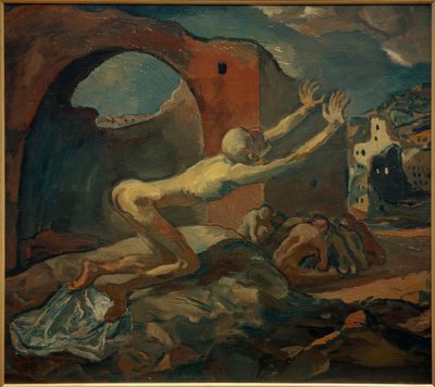 Lamenting Jeremiah in the Ruins by Albert Weisgerber
